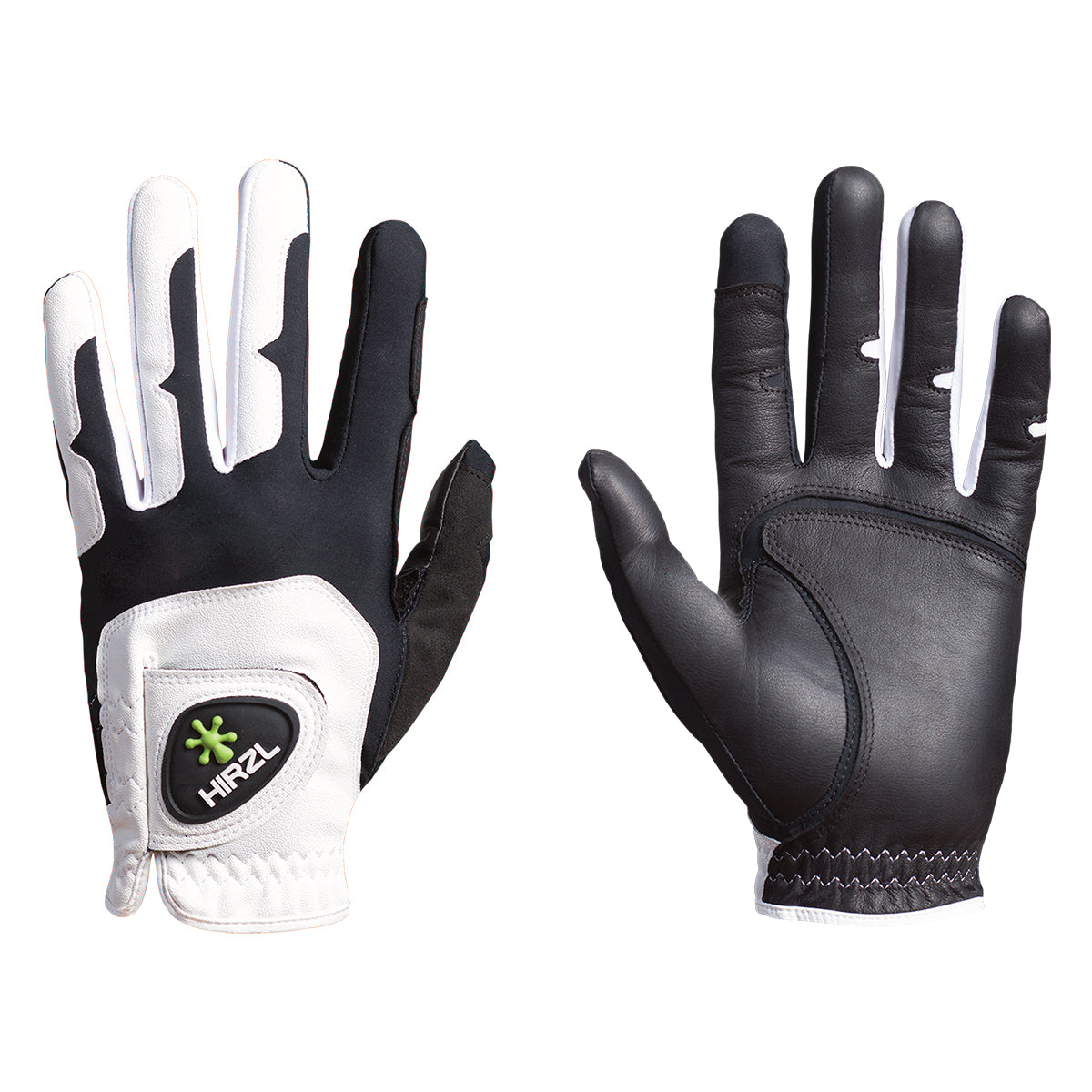 HIRZL Grippp Fit - Golf Gloves - White / Black