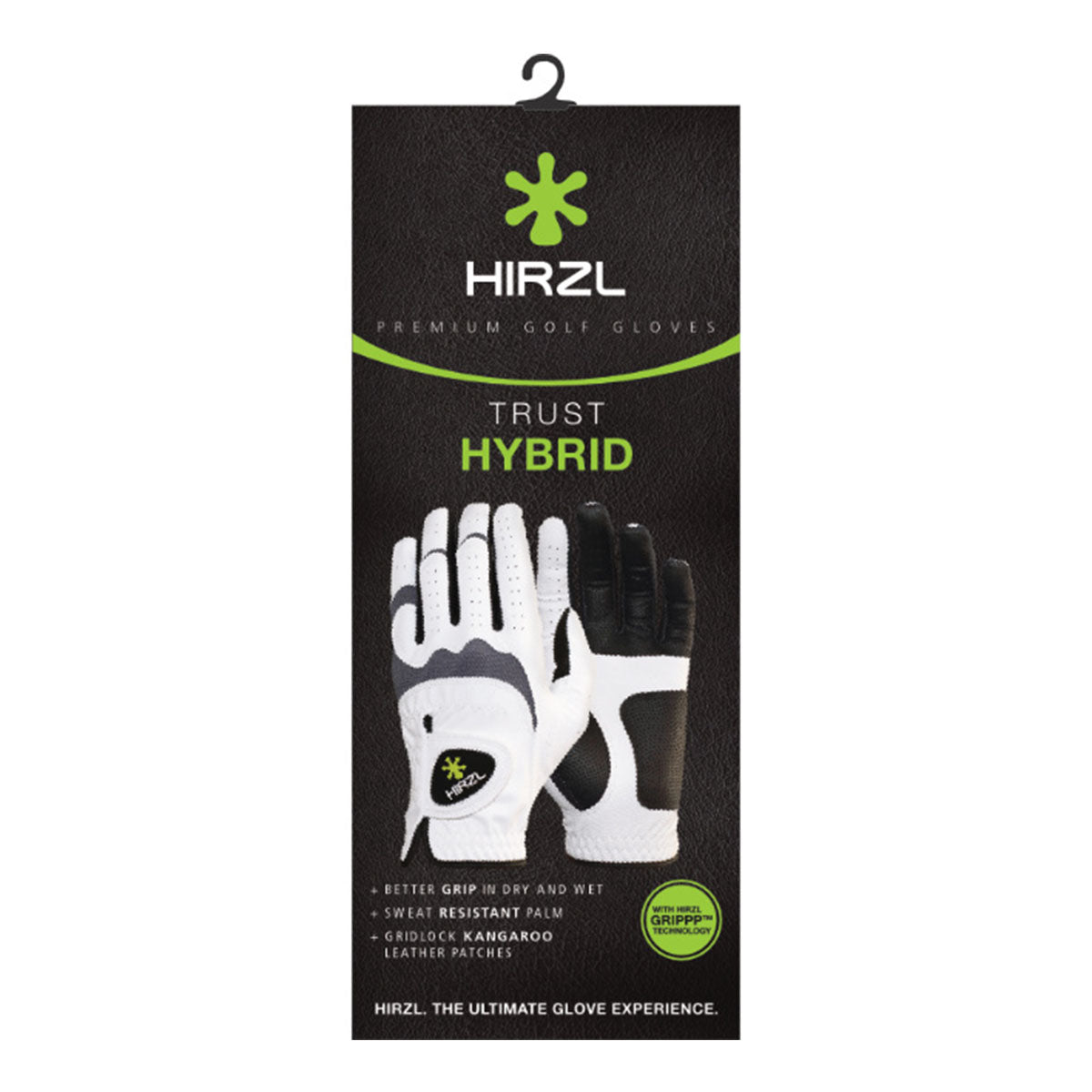 HIRZL Trust Hybrid - Golf Gloves - White / Black