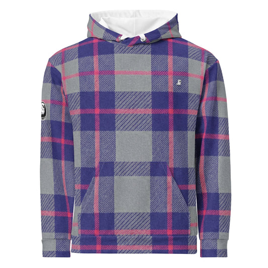 Violet Victory Golf Hoodie - Premium Plaid Pattern