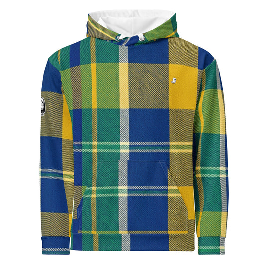 Emerald Links Golf Hoodie - Premium Plaid Pattern