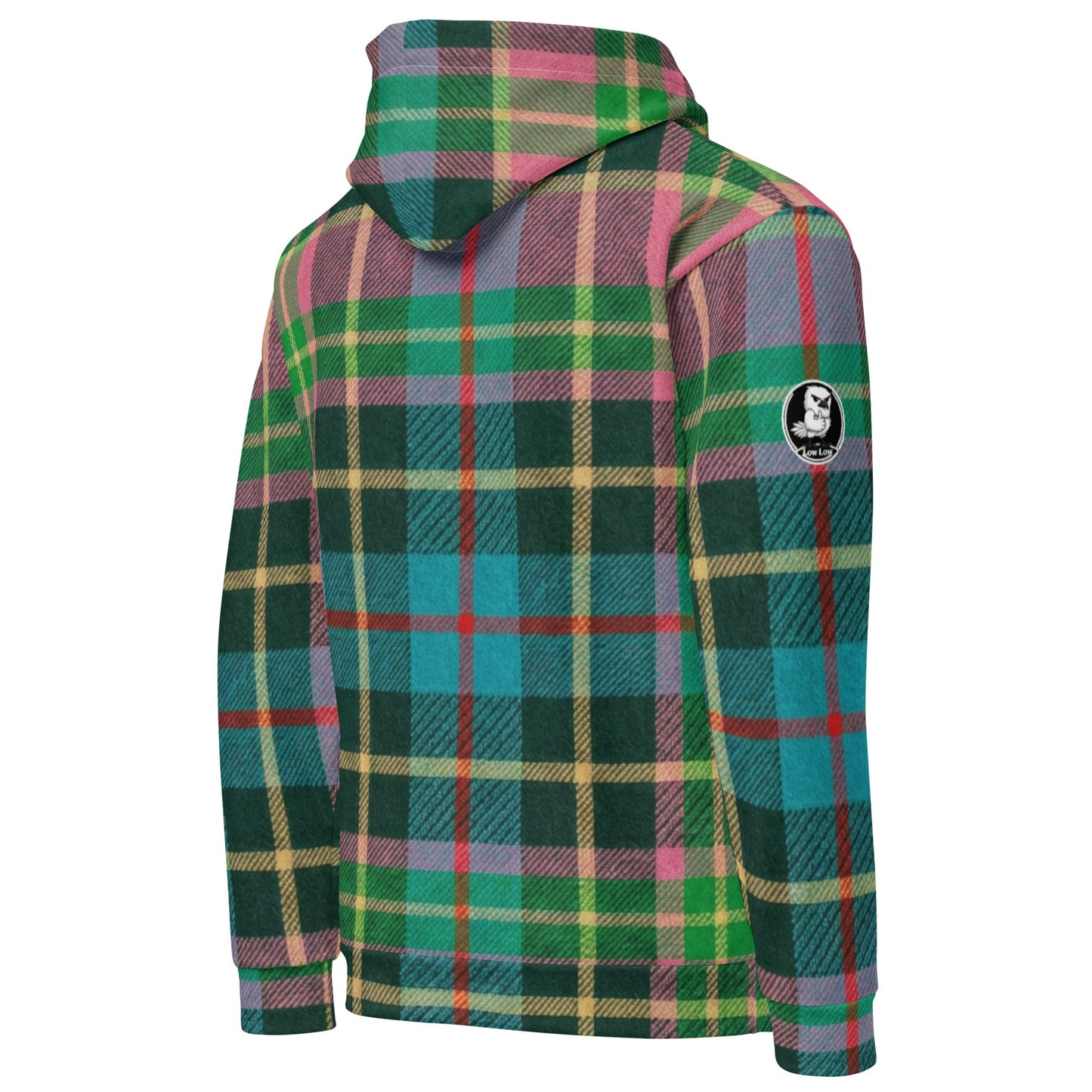 Electric Fairway Golf Hoodie - Premium Plaid Pattern