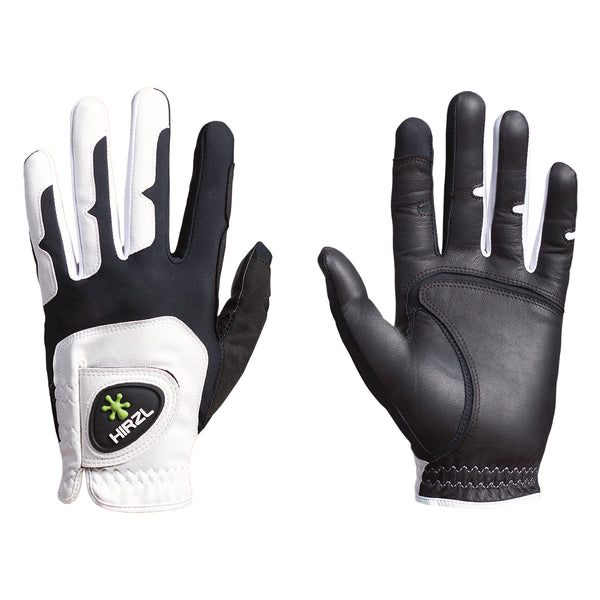HIRZL Grippp Fit - Golf Gloves - White & Black