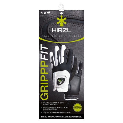 HIRZL Grippp Fit - Golf Gloves - White / Black
